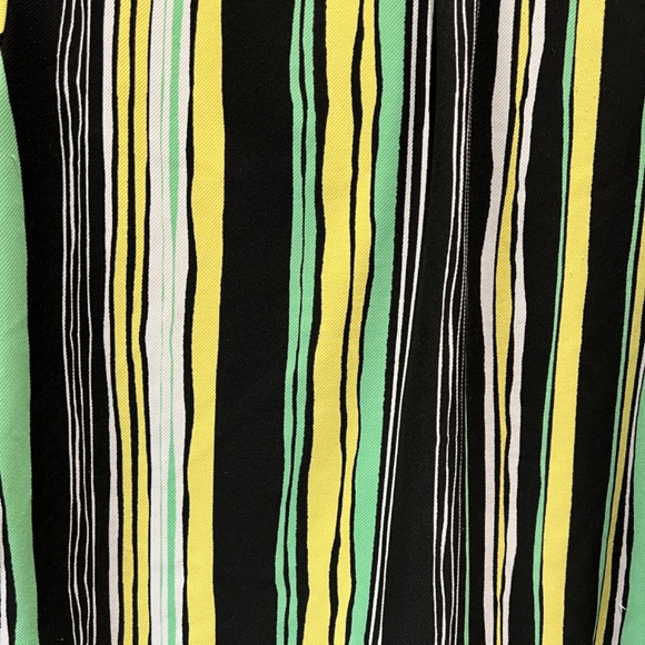 Ruby Rd Shirt Womens XL Multi Striped Button Up Roll Tab Sleeve Tie Stra… - Picture 7 of 8